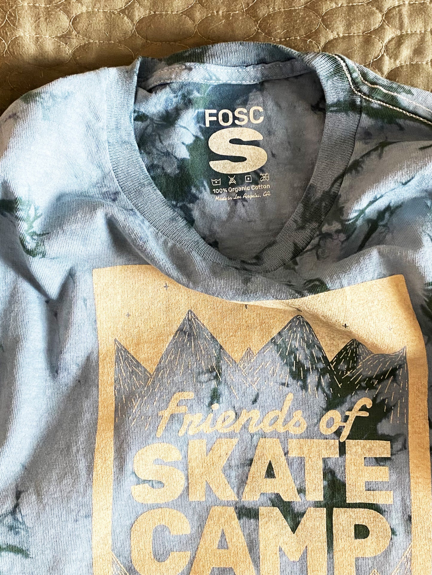 Logo Tee Tie Dye Forest Green Kids